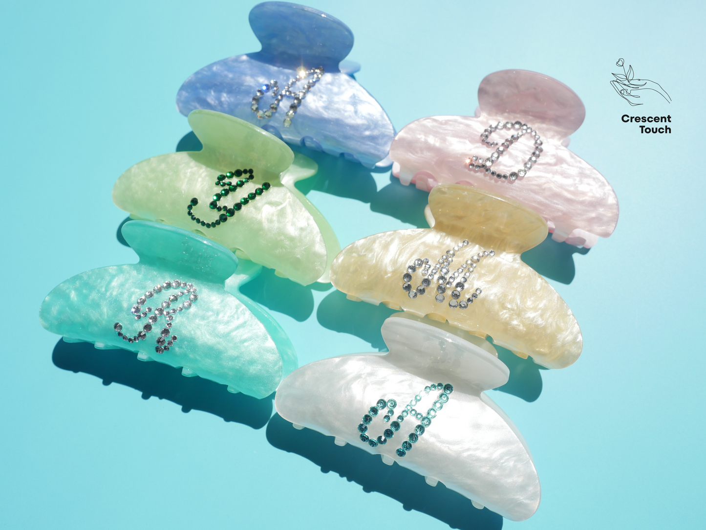 Monogram Claw Clip – Personalized Initial Hair Accessory